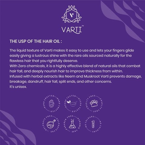 VARTI -AYUSH Certified, 100% Organic & Chemical free Hair & Face Oil Combo