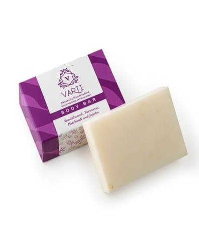 VARTI -AYUSH Certified, Parabens & Sulphate Free Cold Pressed Body bar-Sandalwood & Turmeric