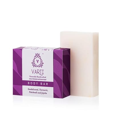 VARTI -AYUSH Certified, Parabens & Sulphate Free Cold Pressed Body bar-Sandalwood & Turmeric