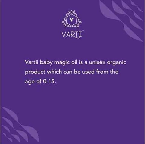 VARTI -AYUSH Certified, 100% Organic and Chemical Free Baby Magic Oil-100ml " Combo Pack of 2"
