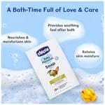 Chicco Baby Moments Soap, New Advanced Formula with Natural Ingredients,(125g 3 + 1)
