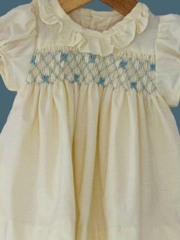 Cream Smocking Frock