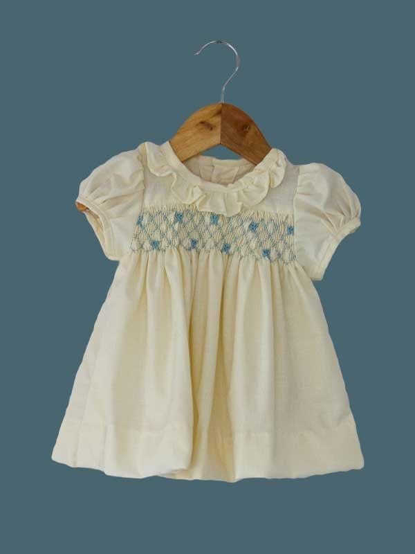 Cream Smocking Frock