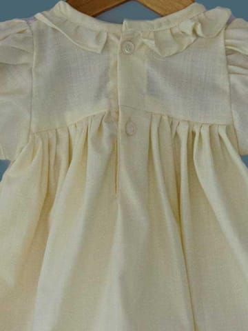 Cream Smocking Frock