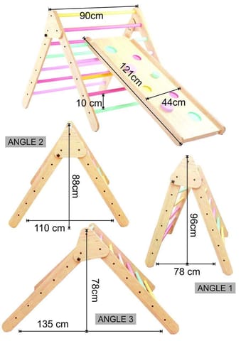 Ariro Toys Pikler Triangle - Semi colored