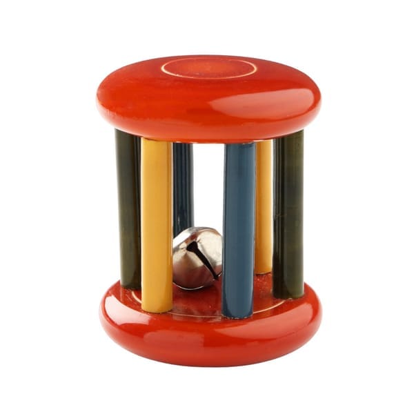 Ariro Toys Wooden Rattle - Small Tumbler Red