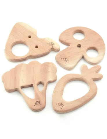 Ariro Toys Wooden Teethers-Vegetables