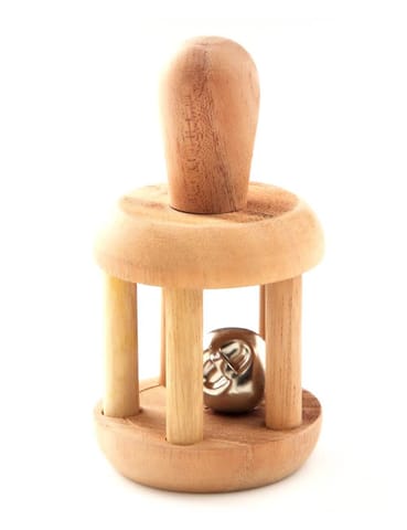 Ariro Toys Wooden Bell Rattle