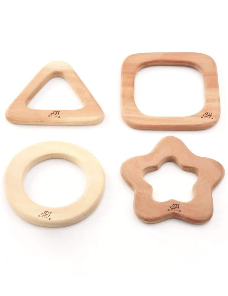 Ariro Toys Wooden Teethers-Shapes
