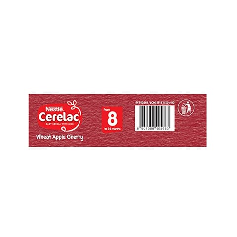 Nestle Cerelac Wheat Apple Cherry Baby Cereal, stage 2, 300 gm