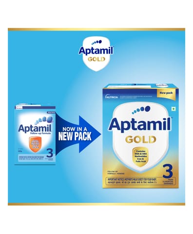 Aptamil Gold Follow Up Infant Formula Milk Powder for Babies - Stage 3 ( 12 month onwards ) - 400gm