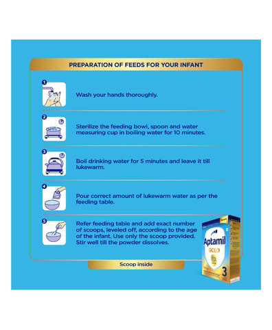 Aptamil Gold Follow Up Infant Formula Milk Powder for Babies - Stage 3 ( 12 month onwards ) - 400gm