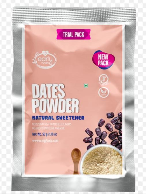 Early Foods (Trial Pack) Dry Dates Powder - Natural Sweetener 50g