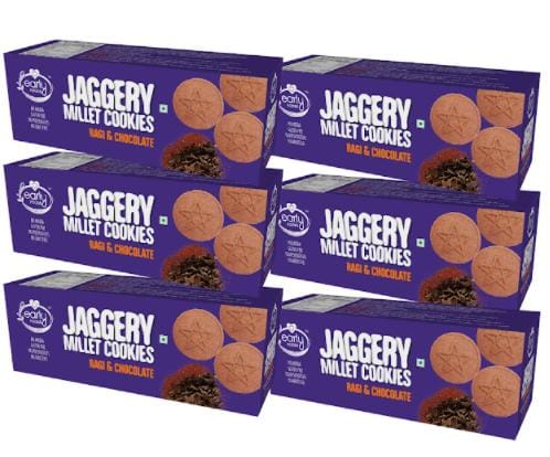 Early Foods Pack of 6 - Ragi and Choco Jaggery Cookies