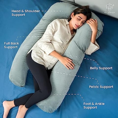 My Armor U Shaped Pregnancy Pillow for Sleeping