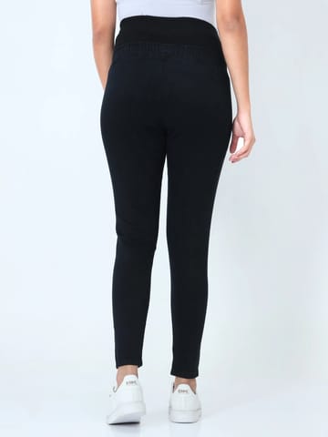 The Mom store Elasticated Waist Paneled Maternity Denims with Belly Support