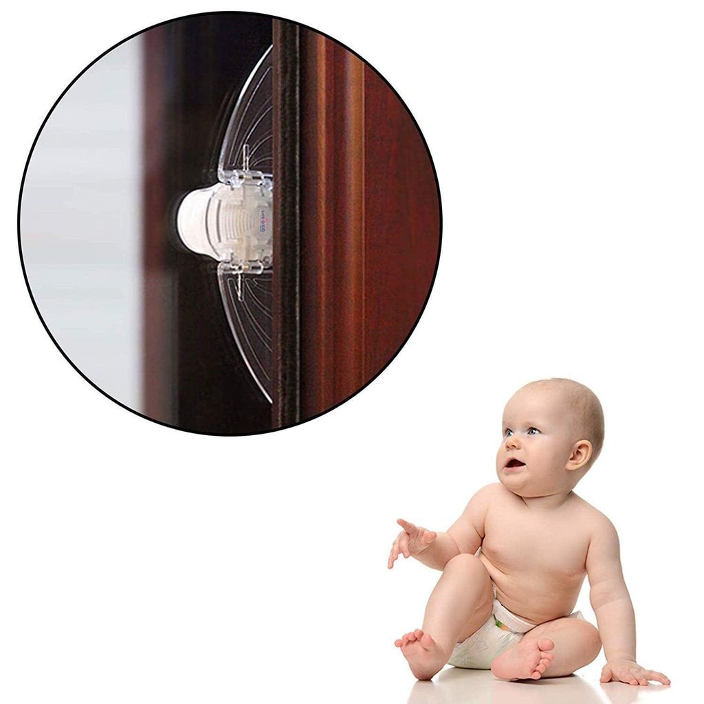 Safe-O-Kid-Butterfly Shape DoorLock For Baby-Transparent