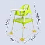 Safe-O-Kid-Convertible 4 in 1Booster HighChair forBaby-Green