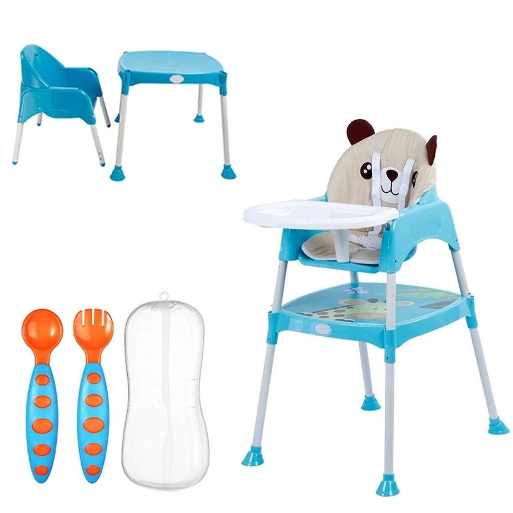 Safe-O-Kid-Convertible 5 in 1Booster HighChair forBaby-Blue