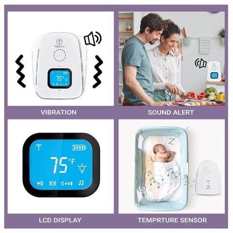 Safe-O-Kid Baby Audio Monitor with Batteries- White