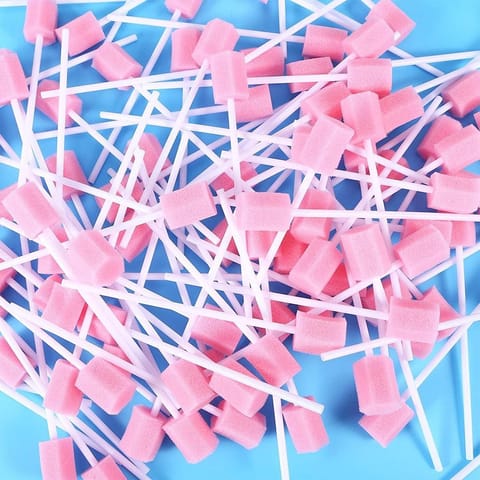 Safe O Kid Disposable MouthSwab for ToothCleaning-Pink-100pcs