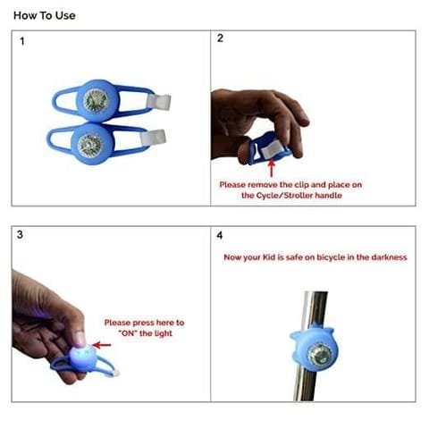 Safe-O-Kid- Pack of 2-Baby Stroller LED Light-Blue