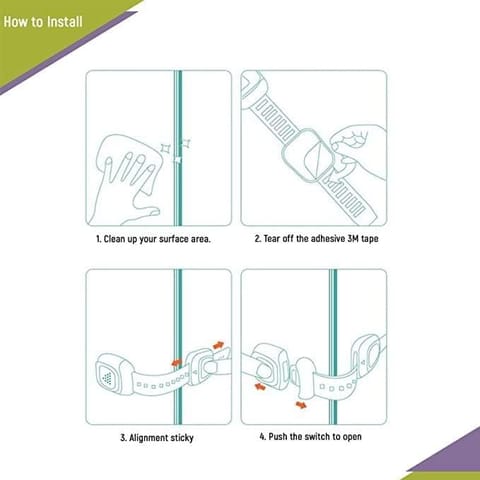 Safe O Kid-Multipurpose Lock,Drawer Lock, Green