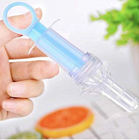Safe-O-Kid Silicone Baby Finger Brush with Case With Silicone Liquid Medicine Feeder