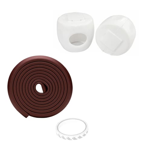 Safe-O-Kid Baby Safety 5 MTR Edge Guard/ 4 Door Knob Cover - Combo