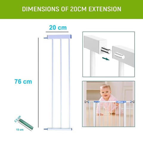 Safe-O-Kid 75-105 cm Child Safety Stair Safety Gates with 1 Fall Prevention Safety Net