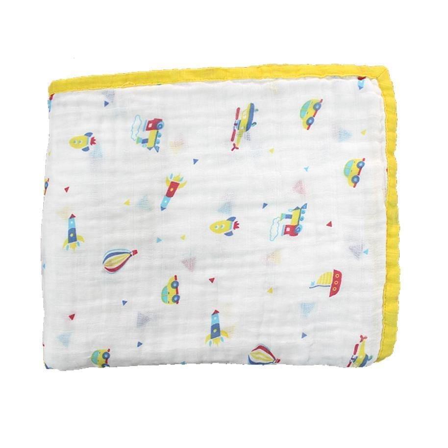 Yellow Rabbit On The Go Muslin Blanket