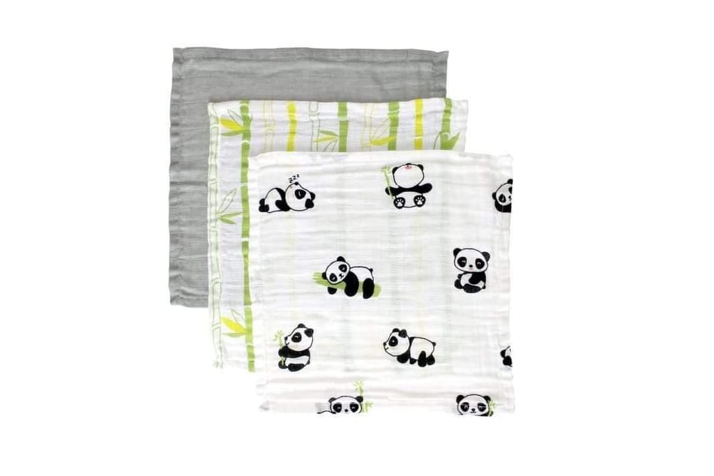 Yellow Rabbit Playful Panda Muslin Squares