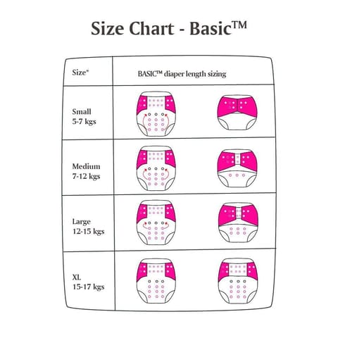 Super Bottoms BASIC Pocket Diaper - Freesize Adjustable, Washable and Reusable (Doodles)