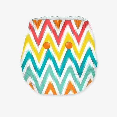 Snugkins Newborn Bliss - Reusable Cloth Diapers ,Fits 2.5kg 7kg - Macaroon Ikat