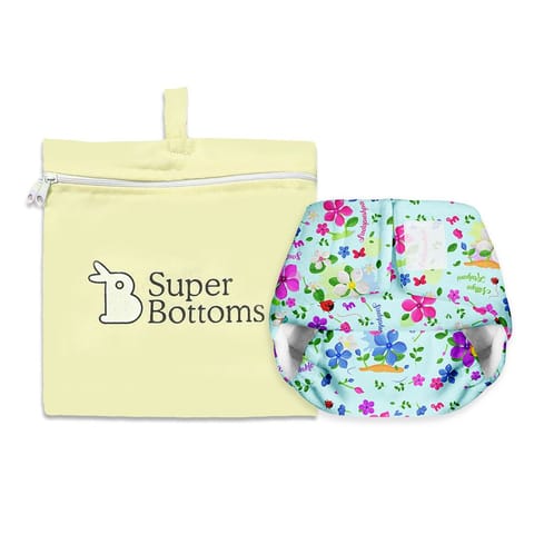 Newborn UNO Cloth Diaper - Reusable and Washable Baby Cloth Diaper with organic cotton nappy pads