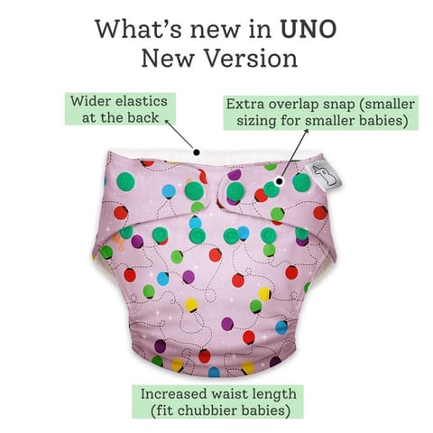 SuperBottoms Reusable and Washable Cloth Diapers for babies - Cloth Diaper Freesize UNO- New Version