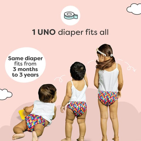 SuperBottoms Cloth Diapers for babies - Starter Cloth Diaper Pack with 1 Freesize UNO | Reusable