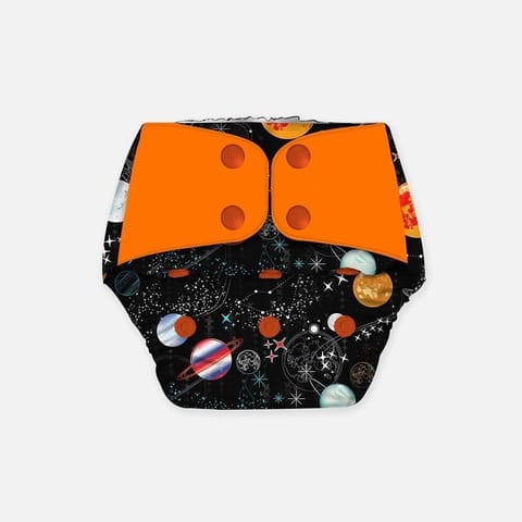 Snugkins Regular Diaper - Freesize Reusable (Fits babies 5-17kgs) - Galaxy ride