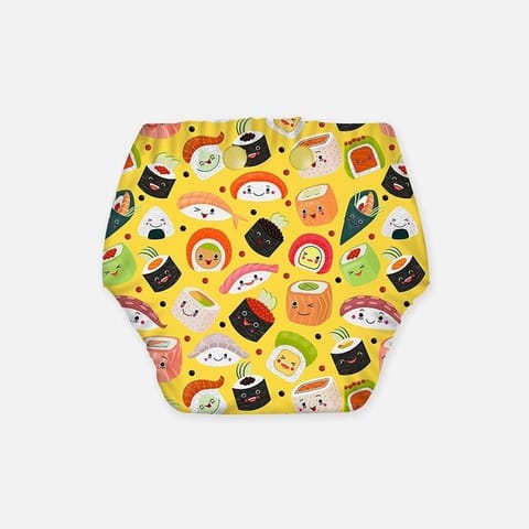 Snugkins Regular Diaper -Freesize Reusable (Fits babies 5-17kgs) - Mushi Sushi