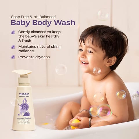 Maate Baby Body Wash | Soft & Supple Baby Skin with Extra Mild Natural Cleansers | Paraben and Sulphate-Free | pH Balanced, Soap Free & Tear-Free | Natural & Vegan