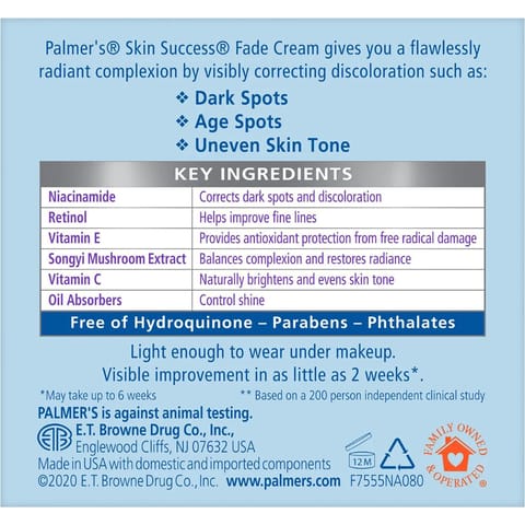 Palmer's Skin Success Fade Cream for Oily Skin, 75gm