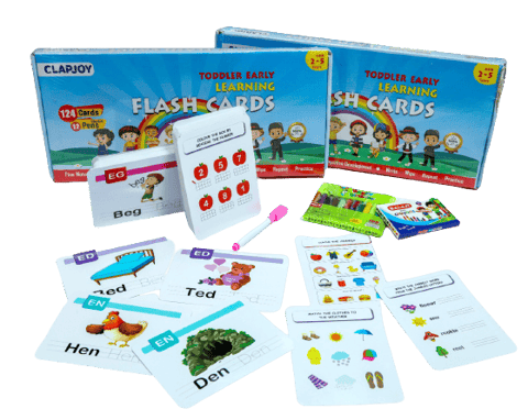 ClapJoy Reusable 124 Activity flash card for kids of age 2 years and Above