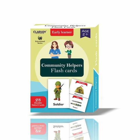 Clapjoy Community Helpers flash card for kids of age 2 years and Above