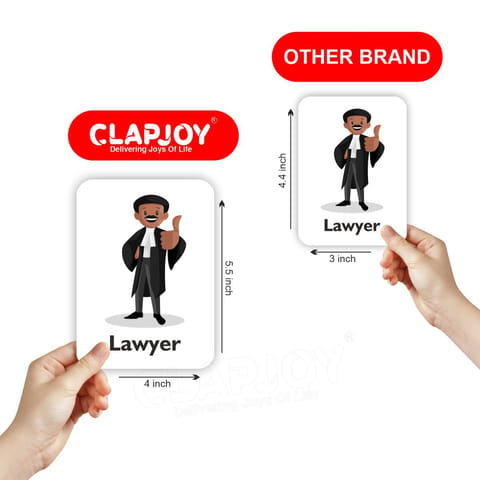 Clapjoy Community Helpers flash card for kids of age 2 years and Above