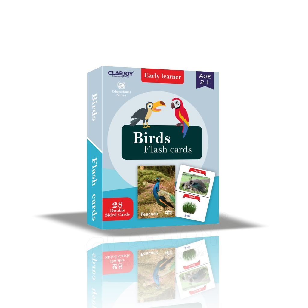 Clapjoy Brids flash card for kids of age 2 years and Above