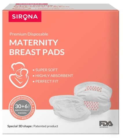 Premium Disposable Maternity Breast Pads - 30 + 6 Pads