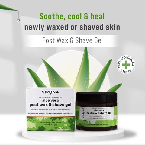 Sirona Natural Mineral Oil Free Post Shave After Shaving Lotion 100 gm,Heals Skin After Hair Removal