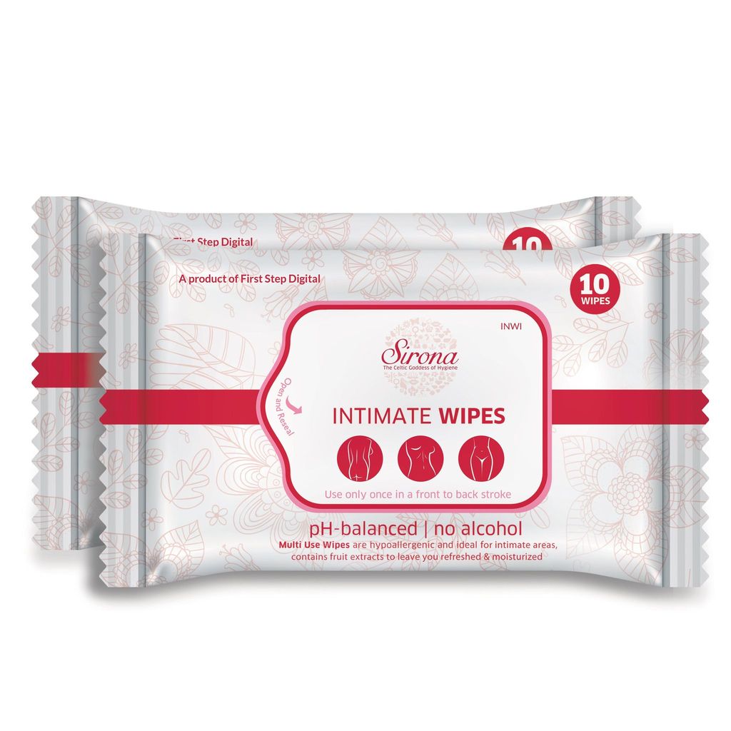 Intimate Wet Wipes - 20 Wipes (2 Pack - 10 Wipes Each)