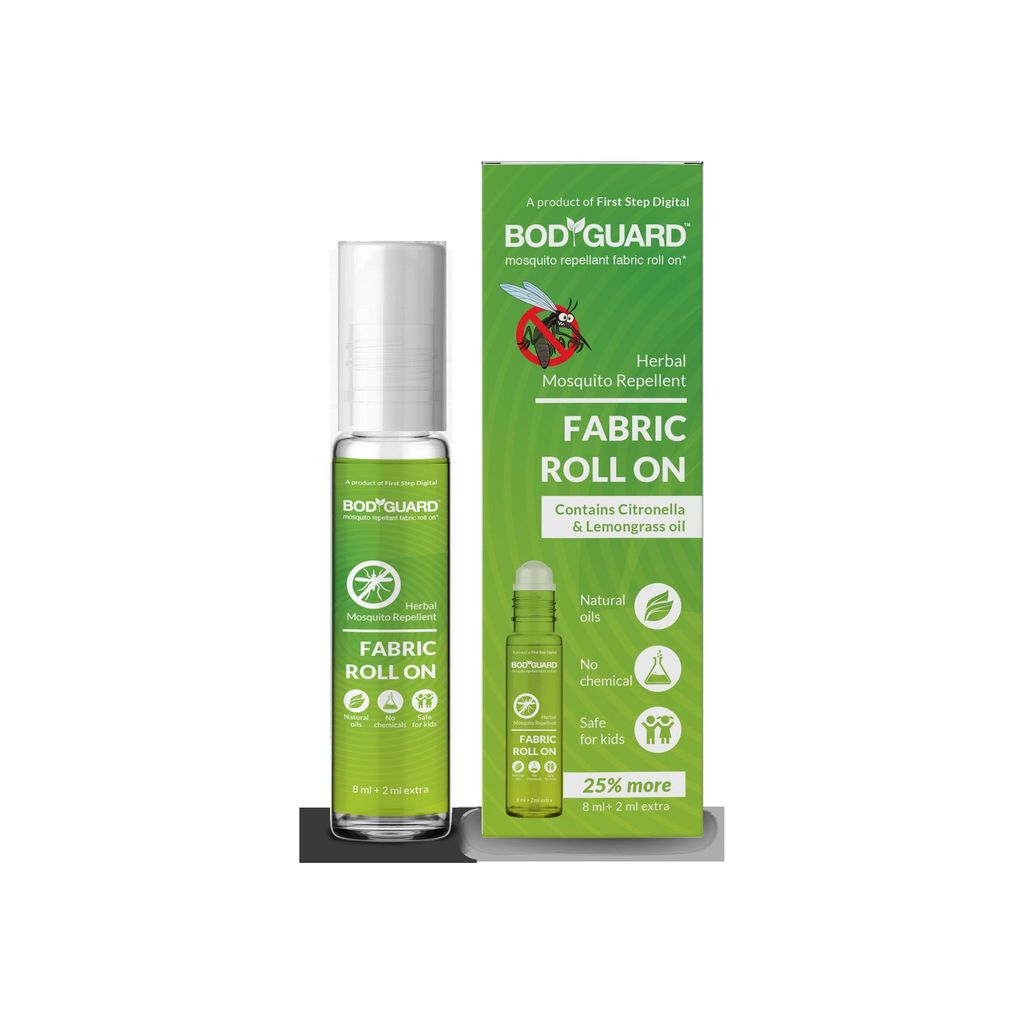 BodyGuard Herbal Fabric Roll On with Citronella and Lemongrass Oil - 8 ml + 2 ml Extra
