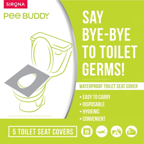 PeeBuddy - Waterproof Toilet Seat Cover - 5 Toilet Sheets